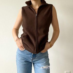 Brown Zip Up Vest